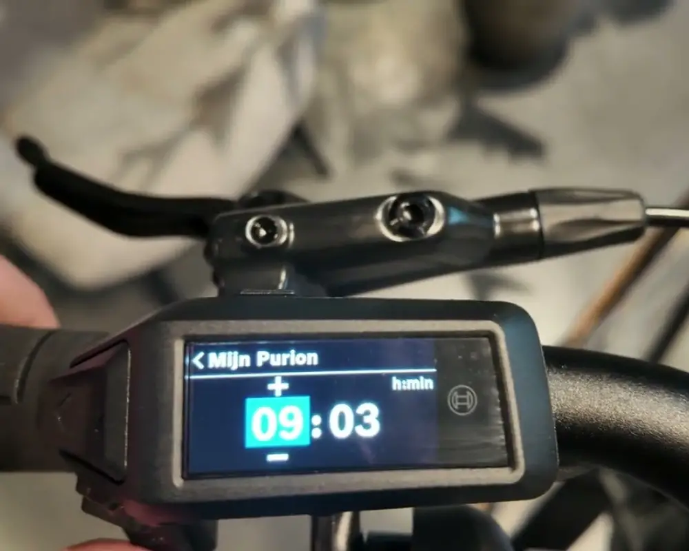 Verzetten van de tijd op een Bosch Purion display